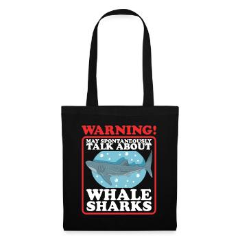 Walhai Walfischhai Geschenk - Stoffbeutel - Schwarz - Vorne