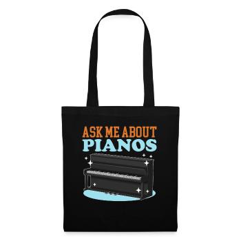 Piano Piano Player Piano Pianist Gift - Tote Bag - black - Front