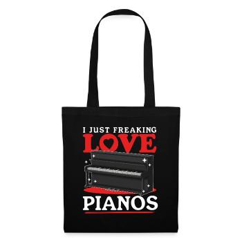 Piano Pianist | Piano Player Piano Gift - Tote Bag - black - Front
