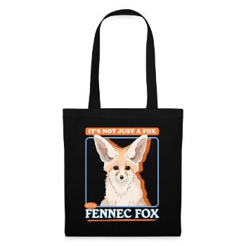 Fennek Fuchs | süße Wüstenfüchse Geschenke - Stoffbeutel - Schwarz - Vorne