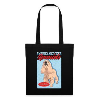 Cadeau de chien American Cocker Spaniel - Sac en tissu - noir - Devant