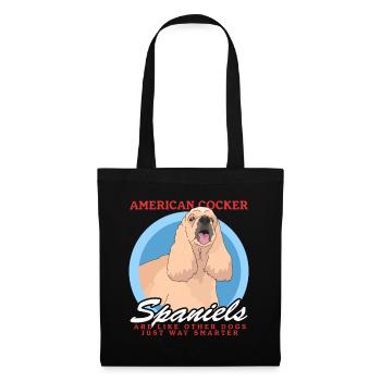 Cadeau Cocker Spaniel Américain - Sac en tissu - noir - Devant