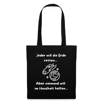 Tout le monde veut sauver la terre... - Sac en tissu - noir - Devant