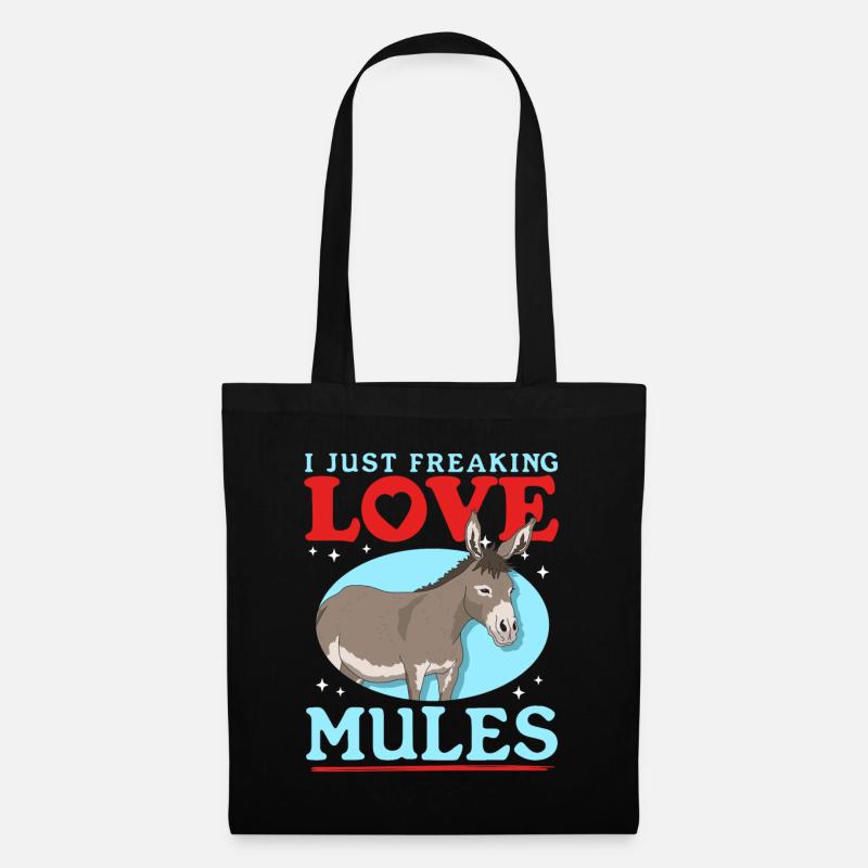 Maultier Maulesel Mulis Muli Maultiere Geschenk - Stoffbeutel - Schwarz