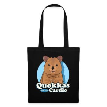 Quokka Kurzschwanzkänguru Quokkas Geschenk - Stoffbeutel - Schwarz - Vorne