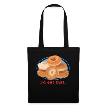 Bagel Bagel Pain Beigel Cadeau - Sac en tissu - noir - Devant