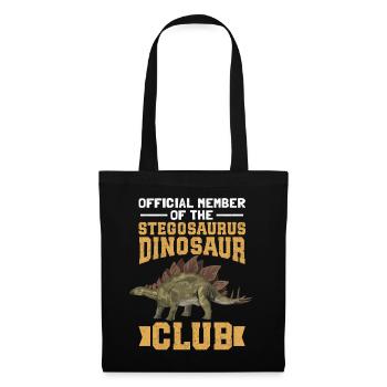 Stegosaurus dinosaure Dino cadeau - Sac en tissu - noir - Devant