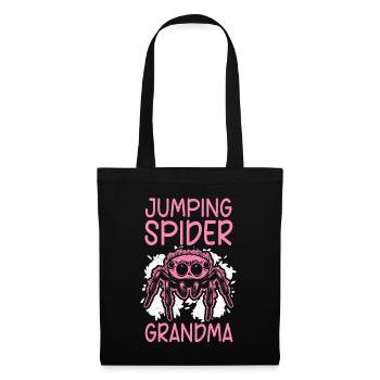 Springspinne Oma Springspinnen Geschenk - Stoffbeutel - Schwarz - Vorne