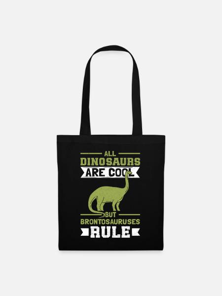 Brontosaurus Dinosaurier Geschenk - Stoffbeutel - Schwarz