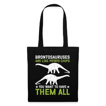 Brontosaurus Dinosaur Dino Gift - Tote Bag - black - Front