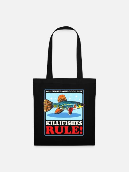 Killifish Eierlegende Zahnkarpfen Geschenk - Stoffbeutel - Schwarz