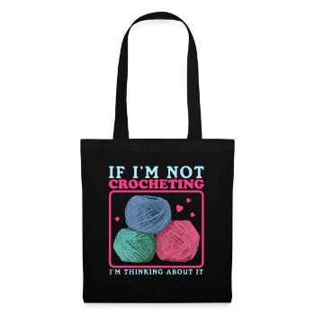 Crochet Crochet Crochet Crochet Fil Cadeau - Sac en tissu - noir - Devant