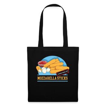 Mozzarella Sticks Käseliebhaber Geschenk - Stoffbeutel - Schwarz - Vorne