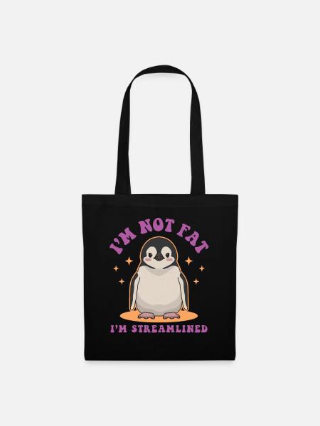 Pinguin Baby Pinguine Geschenke - Stoffbeutel - Schwarz