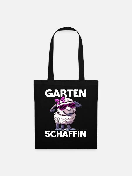 Ich bin hier die Garten Schäffin | Chefin Gärtner - Stoffbeutel - Schwarz
