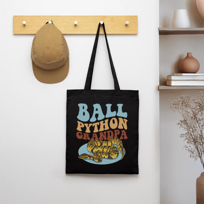Roi Python Grand-père Python serpent cadeau Sac en tissu