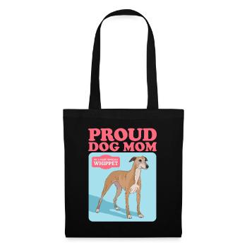 Whippet Mom Petit lévrier anglais Cadeau - Sac en tissu - noir - Devant
