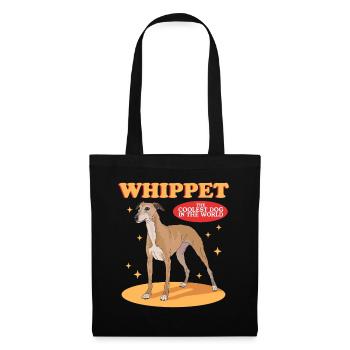 Whippet Petits Lévriers Anglais Cadeaux - Sac en tissu - noir - Devant