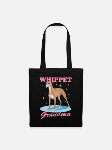Whippet Granny English Greyhound Cadeau - Sac en tissu - noir