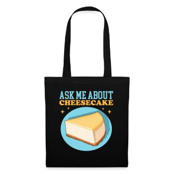 Cheesecake Curd Cake Cheesecake Gift - Tote Bag - black - Front
