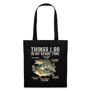 Pêcheur récréatif drôle de conception de pêche humour de pêcheur - Sac en tissu - noir - Devant