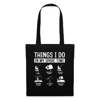 Pêcheur récréatif drôle de conception de pêche humour de pêcheur - Sac en tissu - noir - Devant