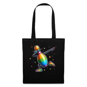 Bowling Pin Dabbing Sunglasses Bowler Player - Stoffbeutel - Schwarz - Vorne