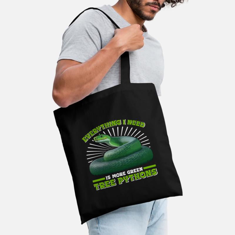 Green Tree Python Tote Bag