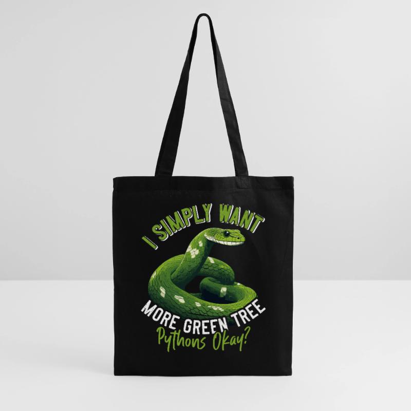 Green Tree Python Tote Bag