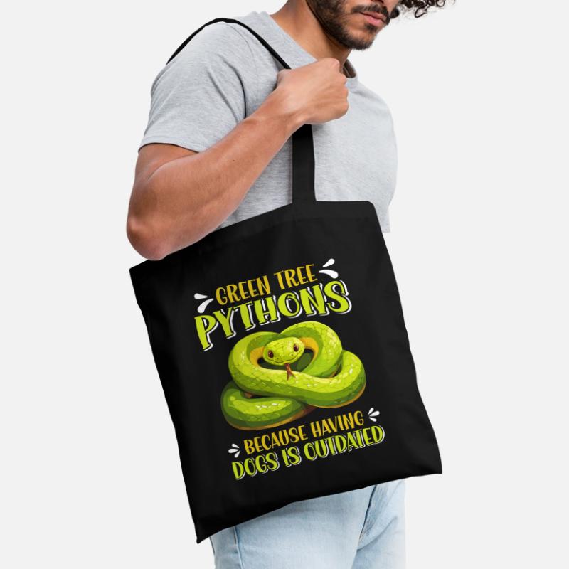 Green Tree Python Tote Bag