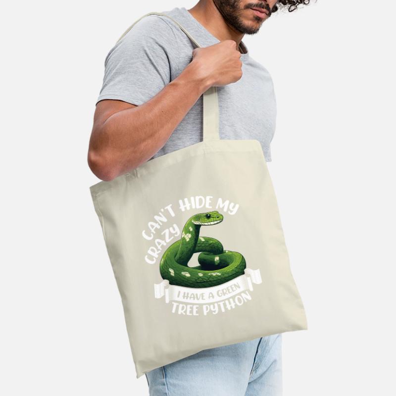 Green Tree Python Tote Bag