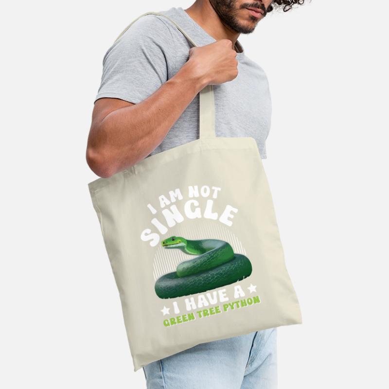 Green Tree Python Tote Bag