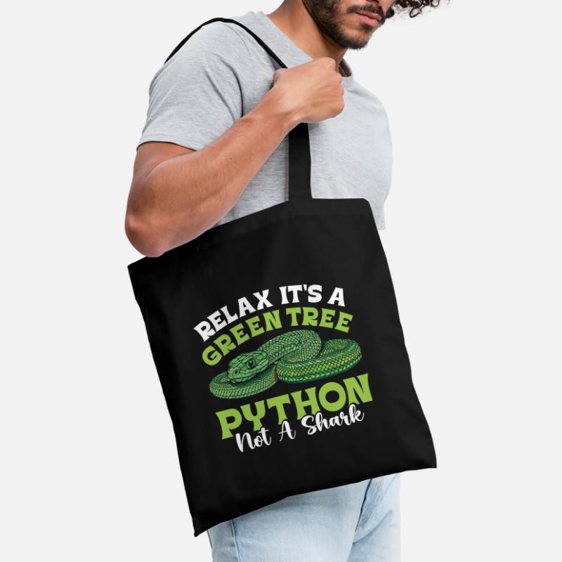 Green Tree Python Tote Bag