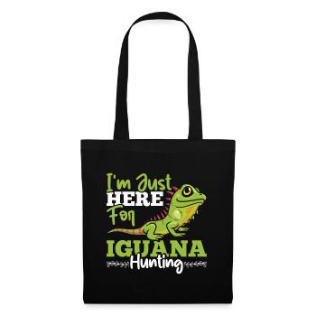Iguana lustiger Spruch - Stoffbeutel - Schwarz - Vorne