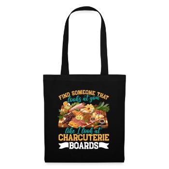 Planche de charcuterie amusante - Sac en tissu - noir - Devant
