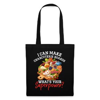 Planche de charcuterie amusante - Sac en tissu - noir - Devant