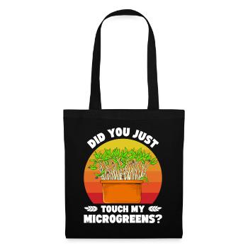Micro-pousses Micro-pousses - Sac en tissu - noir - Devant