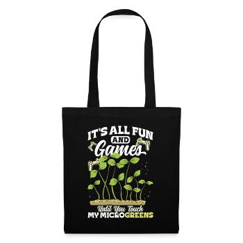 Micro-pousses Micro-pousses - Sac en tissu - noir - Devant
