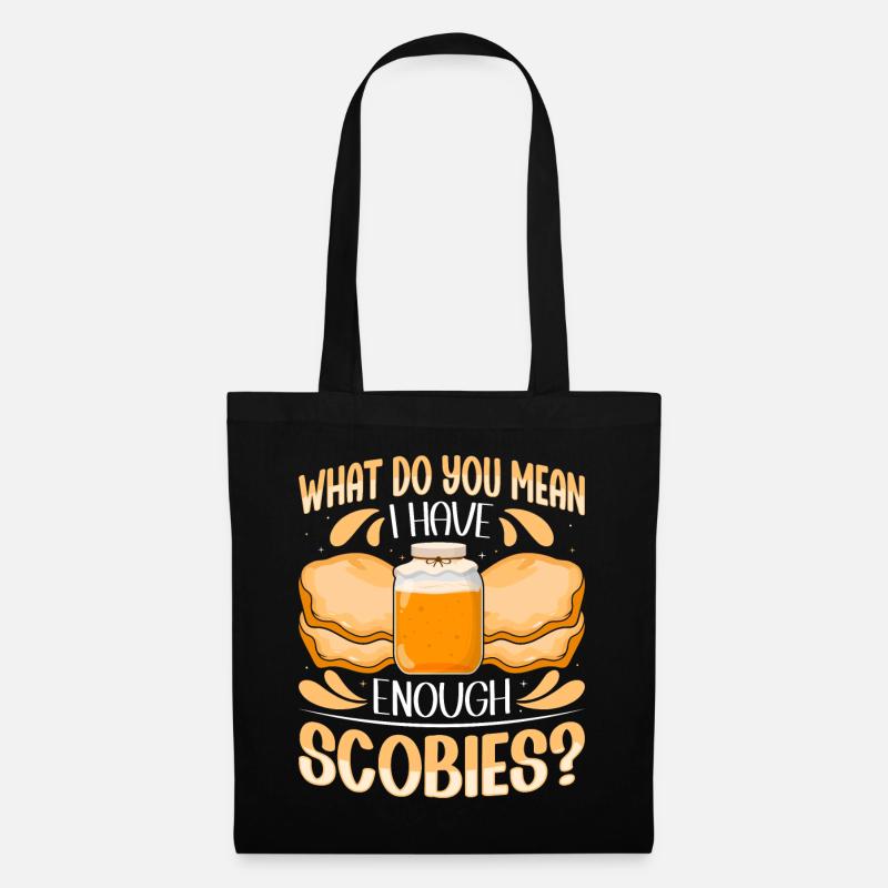 Kombucha Scoby fermented drinks - Stoffbeutel - Schwarz