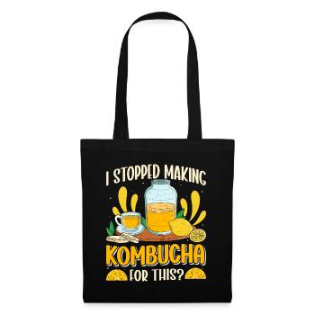Kombucha Scoby fermented drinks - Stoffbeutel - Schwarz - Vorne