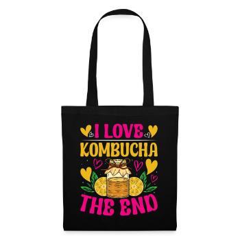 Kombucha Scoby fermented drinks - Stoffbeutel - Schwarz - Vorne