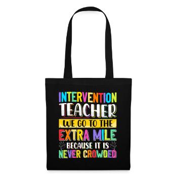 Enseignant d’intervention, Spécialiste de l’intervention - Sac en tissu - noir - Devant