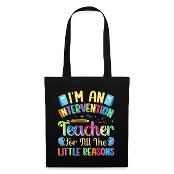 Enseignant d’intervention, Spécialiste de l’intervention - Sac en tissu - noir - Devant