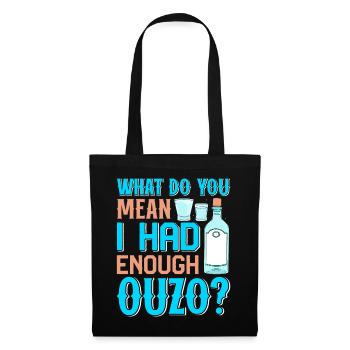 Griechenland Ouzo - Stoffbeutel - Schwarz - Vorne