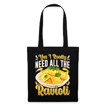 Hands off my ravioli motif - Tote Bag - black - Front