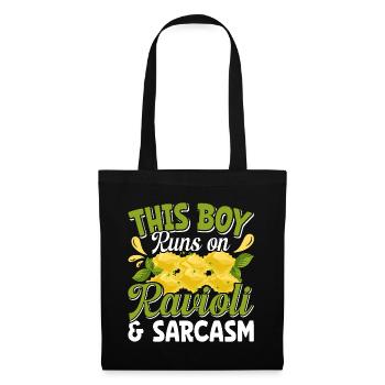 Hands off my ravioli motif - Tote Bag - black - Front