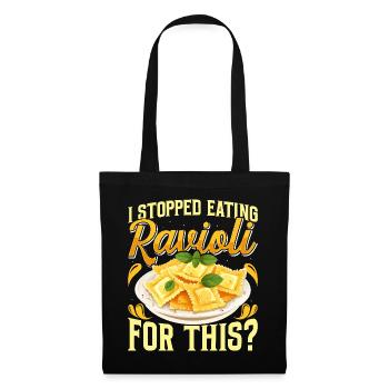 Hands off my ravioli motif - Tote Bag - black - Front