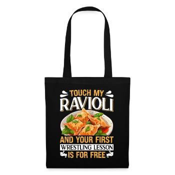 Hands off my ravioli motif - Tote Bag - black - Front