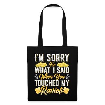 Hands off my ravioli motif - Tote Bag - black - Front