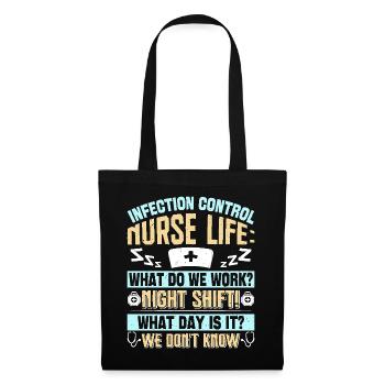 Contrôle des infections chez les soignants - Sac en tissu - noir - Devant